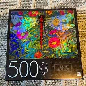 Brand new 500 piece foil dragonfly puzzle